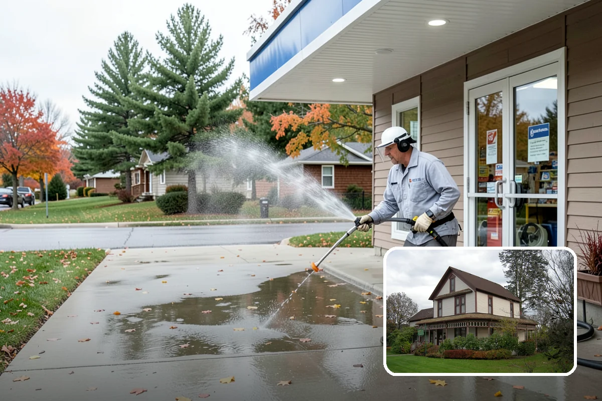 Balcony Cleaning in Sumner, Pierce County, WA - Removes slick moss and film from balcony flooring