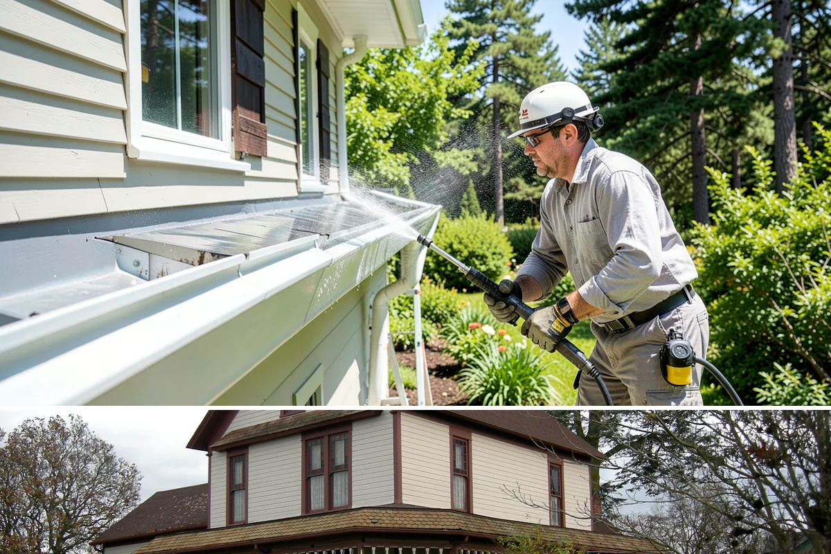 Balcony Cleaning in Sumner, Pierce County, WA - Late spring cleaning clears winter moss and readies the balcony for warm-weather use and open views.
