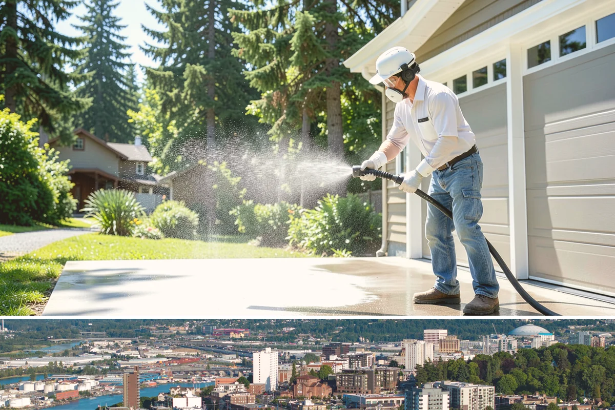 Balcony Cleaning in Tacoma, Pierce County, WA - Late spring cleaning clears winter moss and readies the balcony for warm-weather use and open views.