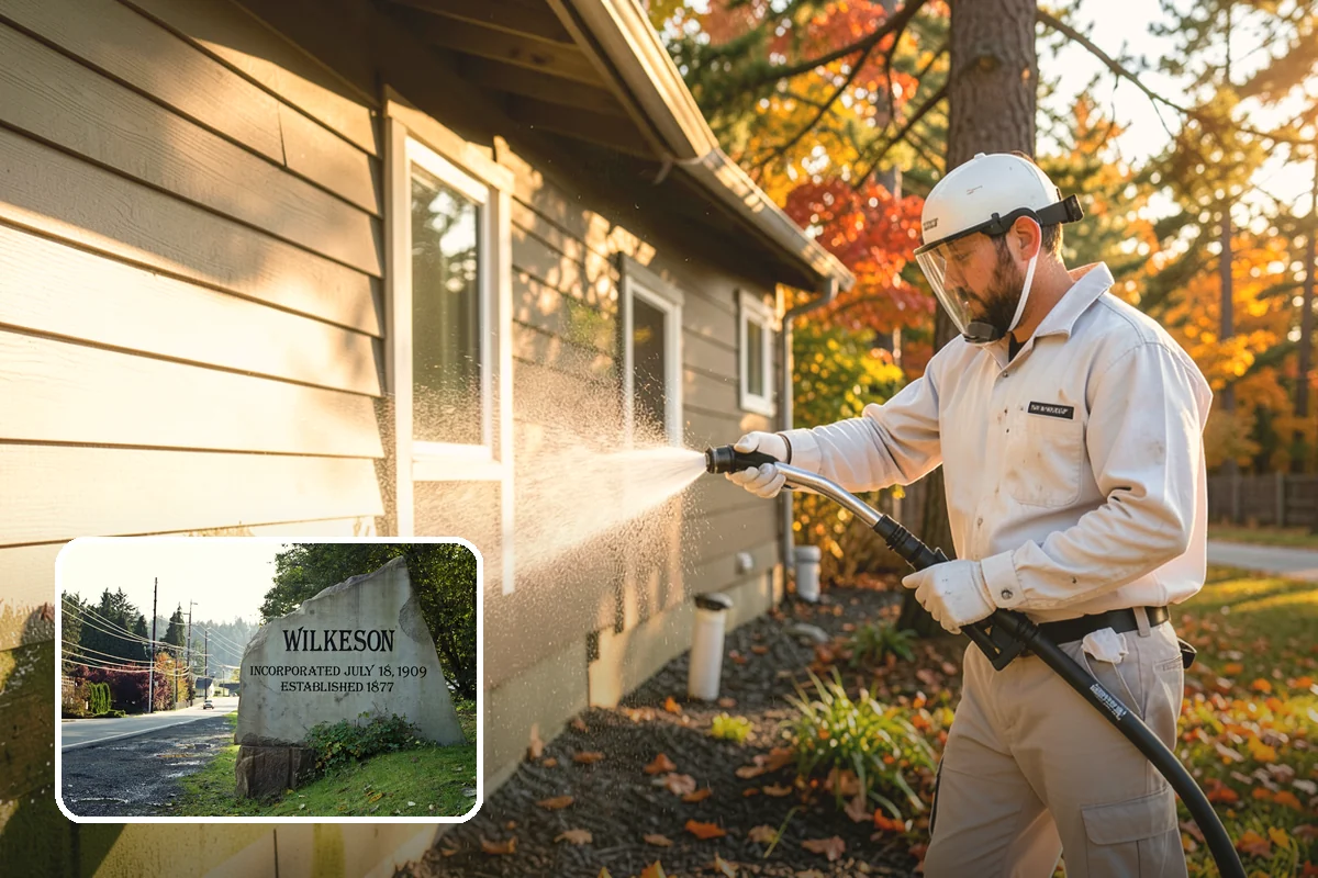 Balcony Cleaning in Wilkeson, Pierce County, WA - Removes slick moss and film from balcony flooring