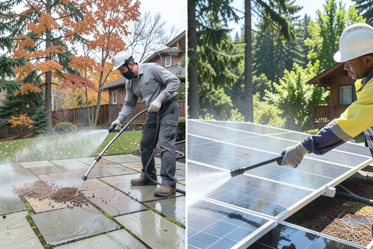 Balcony Cleaning in Wilkeson, Pierce County, WA - Clear furniture and loose debris from the balcony