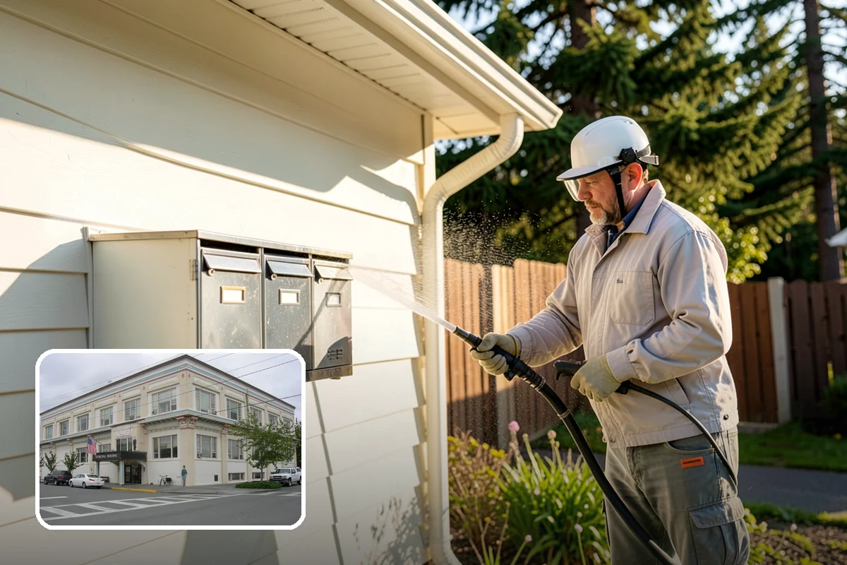 Bank Exterior Cleaning in Anacortes, Skagit County, WA - Maintains a clean, trustworthy image at every customer touch point