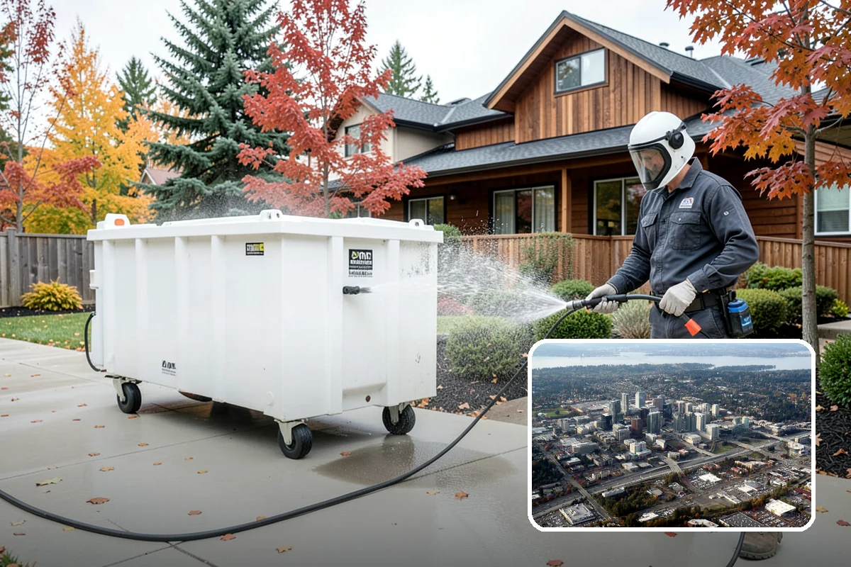 Bank Exterior Cleaning in Bellevue, King County, WA - Maintains a clean, trustworthy image at every customer touch point