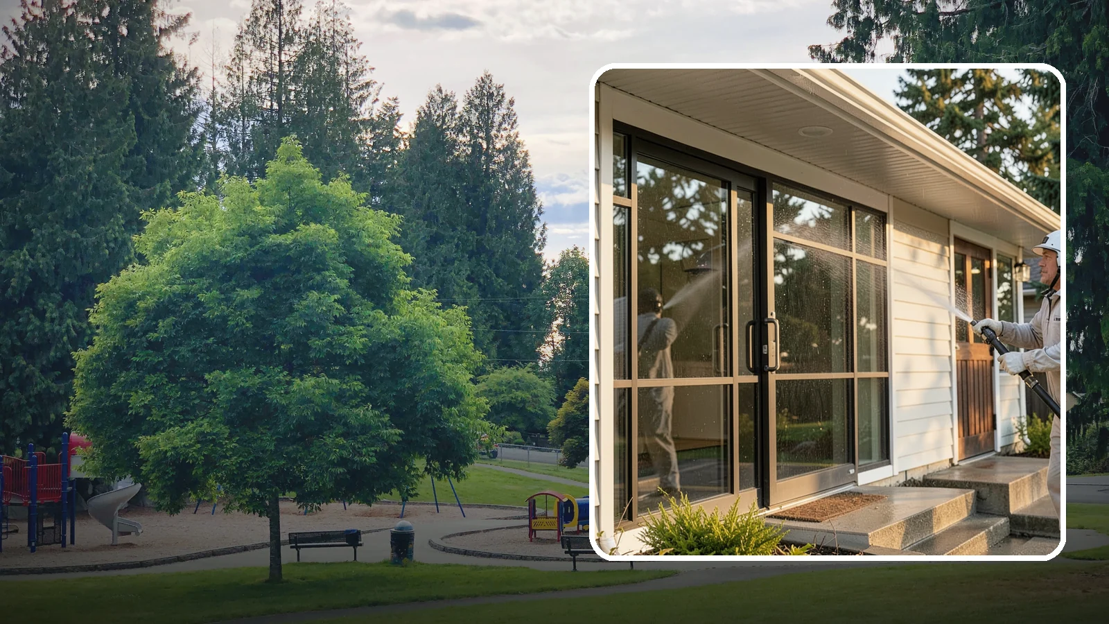 Bank Exterior Cleaning in Bonney Lake, Pierce County, WA - Polished exterior cleaning for banks and credit unions that keeps facades, entrances, ATM areas, and drive-up lanes looking...
