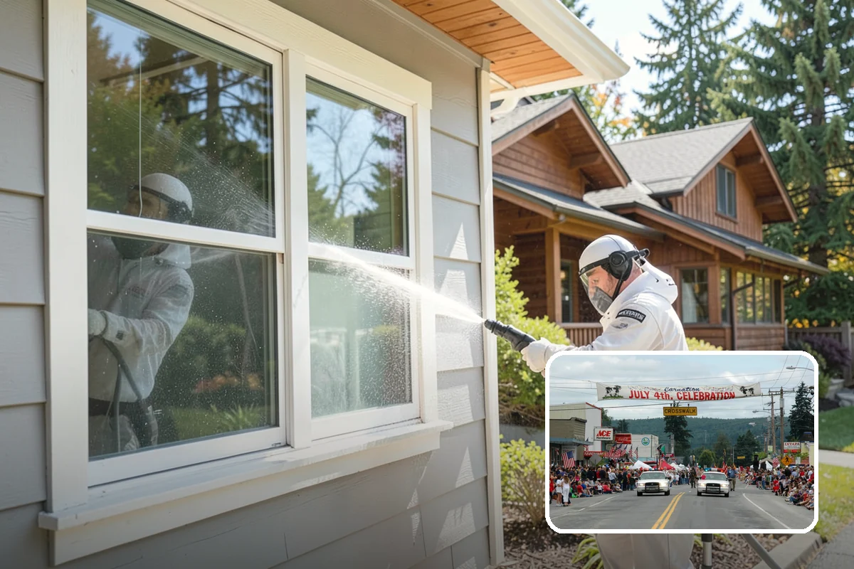 Bank Exterior Cleaning in Carnation, King County, WA - Maintains a clean, trustworthy image at every customer touch point