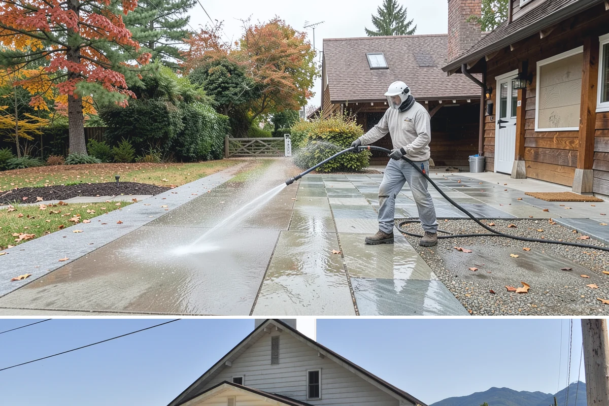 Bank Exterior Cleaning in Concrete, Skagit County, WA - Quarterly cleaning keeps a bank exterior consistently sharp, with added attention in spring when pollen and algae peak.