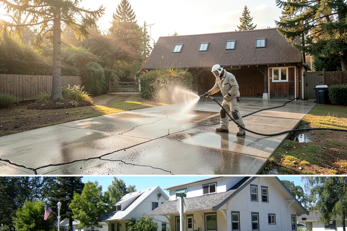 Bank Exterior Cleaning in DuPont, Pierce County, WA - Quarterly cleaning keeps a bank exterior consistently sharp, with added attention in spring when pollen and algae peak.