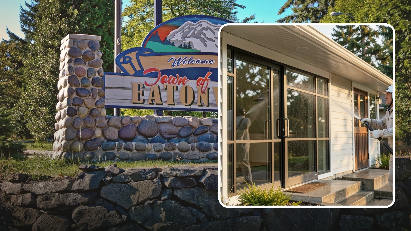 Bank Exterior Cleaning in Eatonville, Pierce County, WA - Polished exterior cleaning for banks and credit unions that keeps facades, entrances, ATM areas, and drive-up lanes looking...