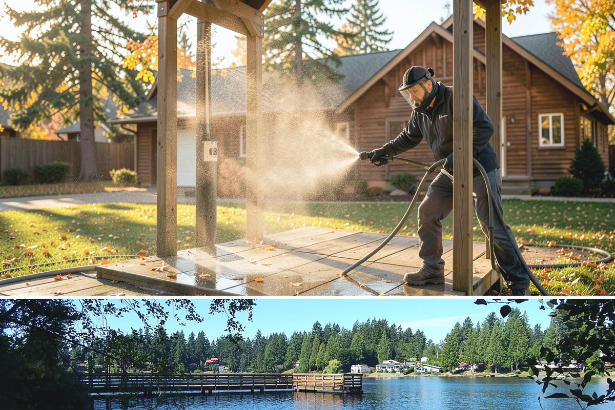 Bank Exterior Cleaning in Federal Way, King County, WA - Quarterly cleaning keeps a bank exterior consistently sharp, with added attention in spring when pollen and algae peak.