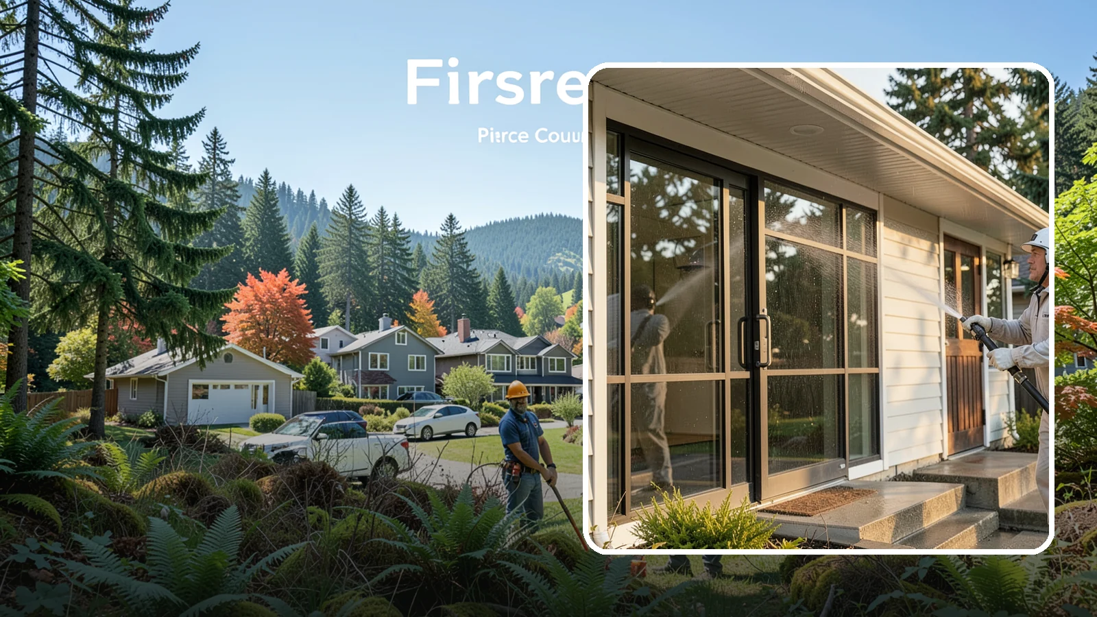 Bank Exterior Cleaning in Fircrest, Pierce County, WA - Polished exterior cleaning for banks and credit unions that keeps facades, entrances, ATM areas, and drive-up lanes looking...