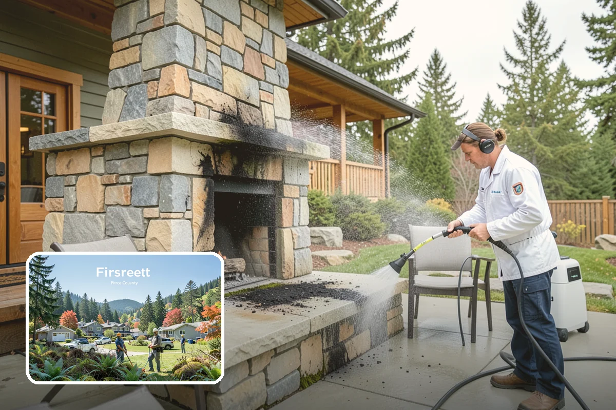 Bank Exterior Cleaning in Fircrest, Pierce County, WA - Maintains a clean, trustworthy image at every customer touch point