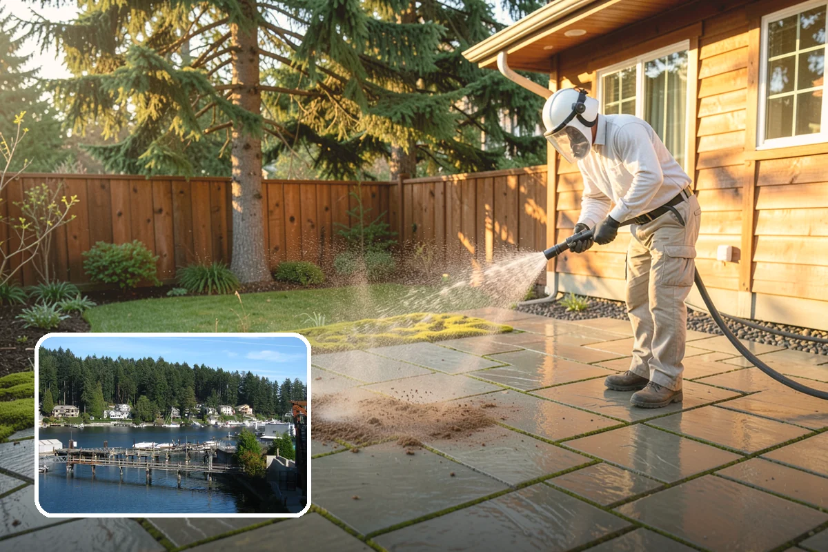 Bank Exterior Cleaning in Gig Harbor, Pierce County, WA - Maintains a clean, trustworthy image at every customer touch point