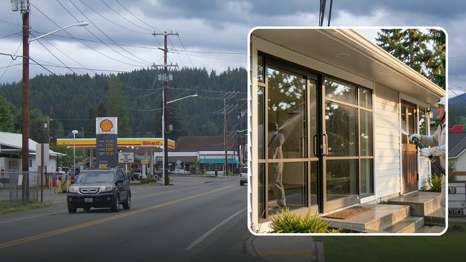 Bank Exterior Cleaning in Granite Falls, Snohomish County, WA - Polished exterior cleaning for banks and credit unions that keeps facades, entrances, ATM areas, and drive-up lanes looking...