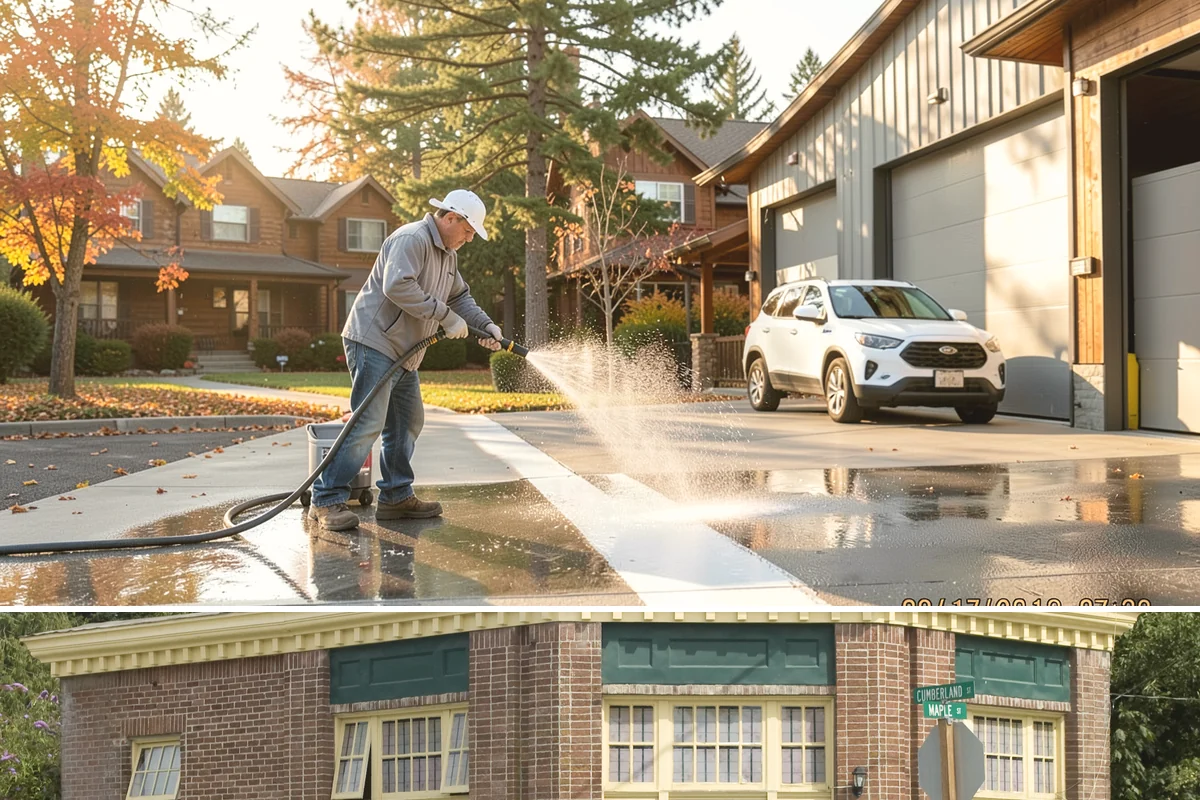 Bank Exterior Cleaning in Hamilton, Skagit County, WA - Quarterly cleaning keeps a bank exterior consistently sharp, with added attention in spring when pollen and algae peak.