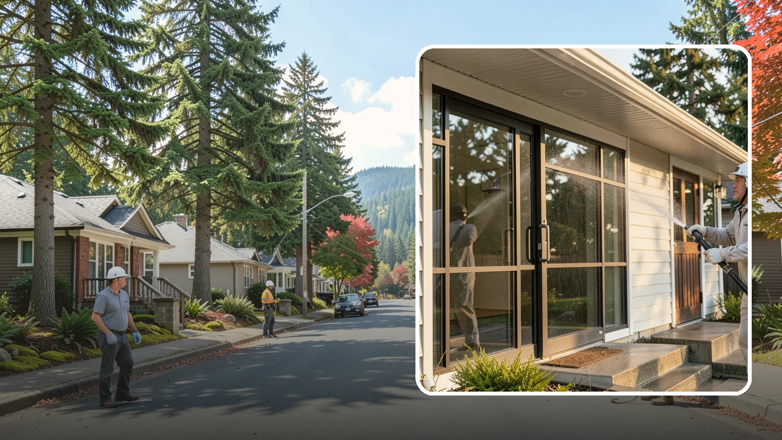 Bank Exterior Cleaning in Hunts Point, King County, WA - Polished exterior cleaning for banks and credit unions that keeps facades, entrances, ATM areas, and drive-up lanes looking...
