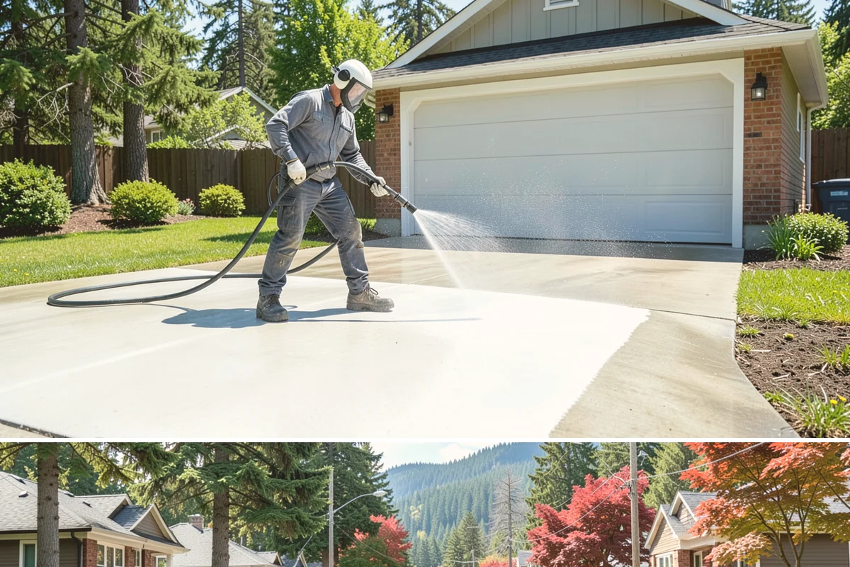 Bank Exterior Cleaning in Hunts Point, King County, WA - Quarterly cleaning keeps a bank exterior consistently sharp, with added attention in spring when pollen and algae peak.