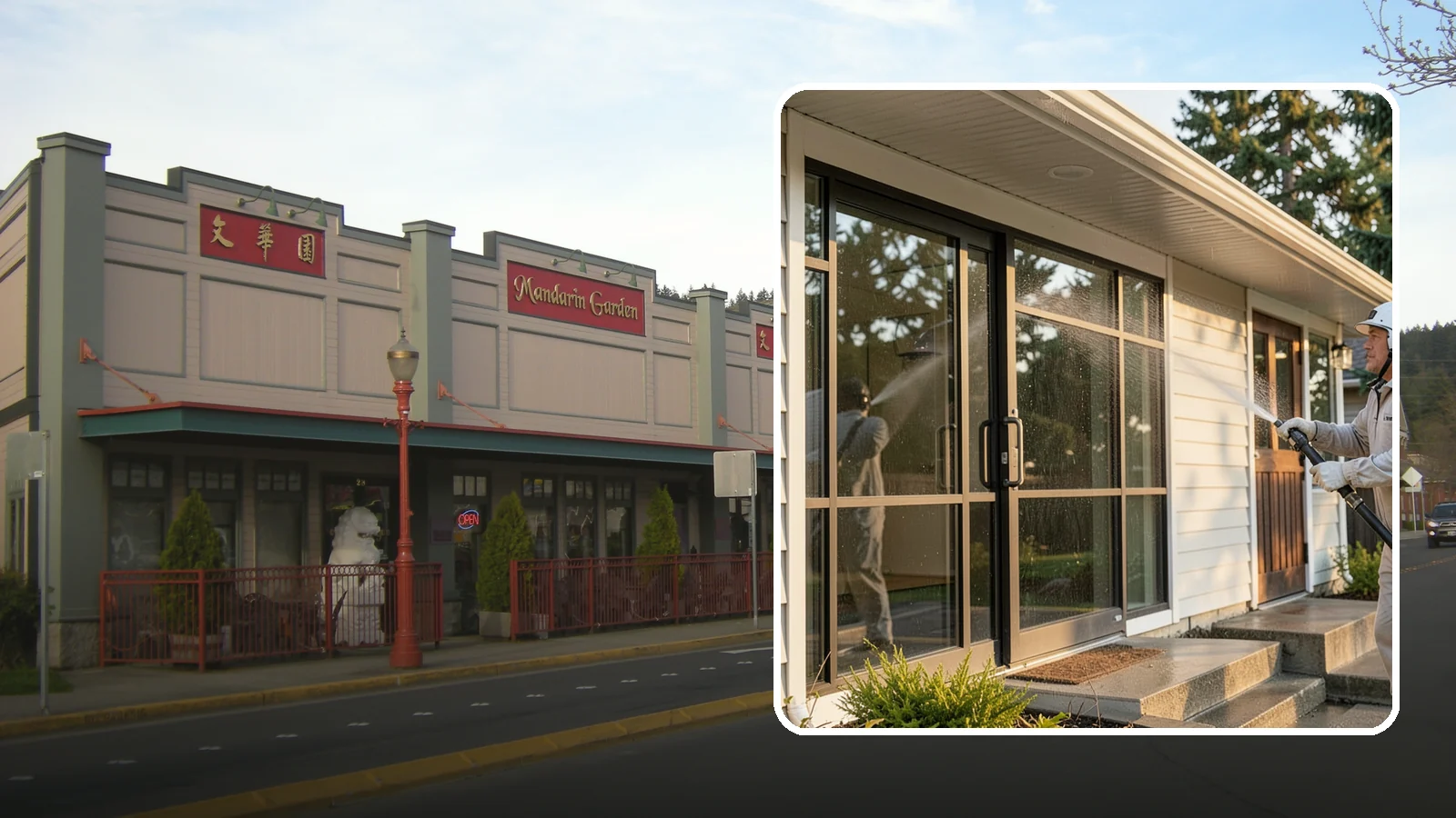 Bank Exterior Cleaning in Issaquah, King County, WA - Polished exterior cleaning for banks and credit unions that keeps facades, entrances, ATM areas, and drive-up lanes looking...