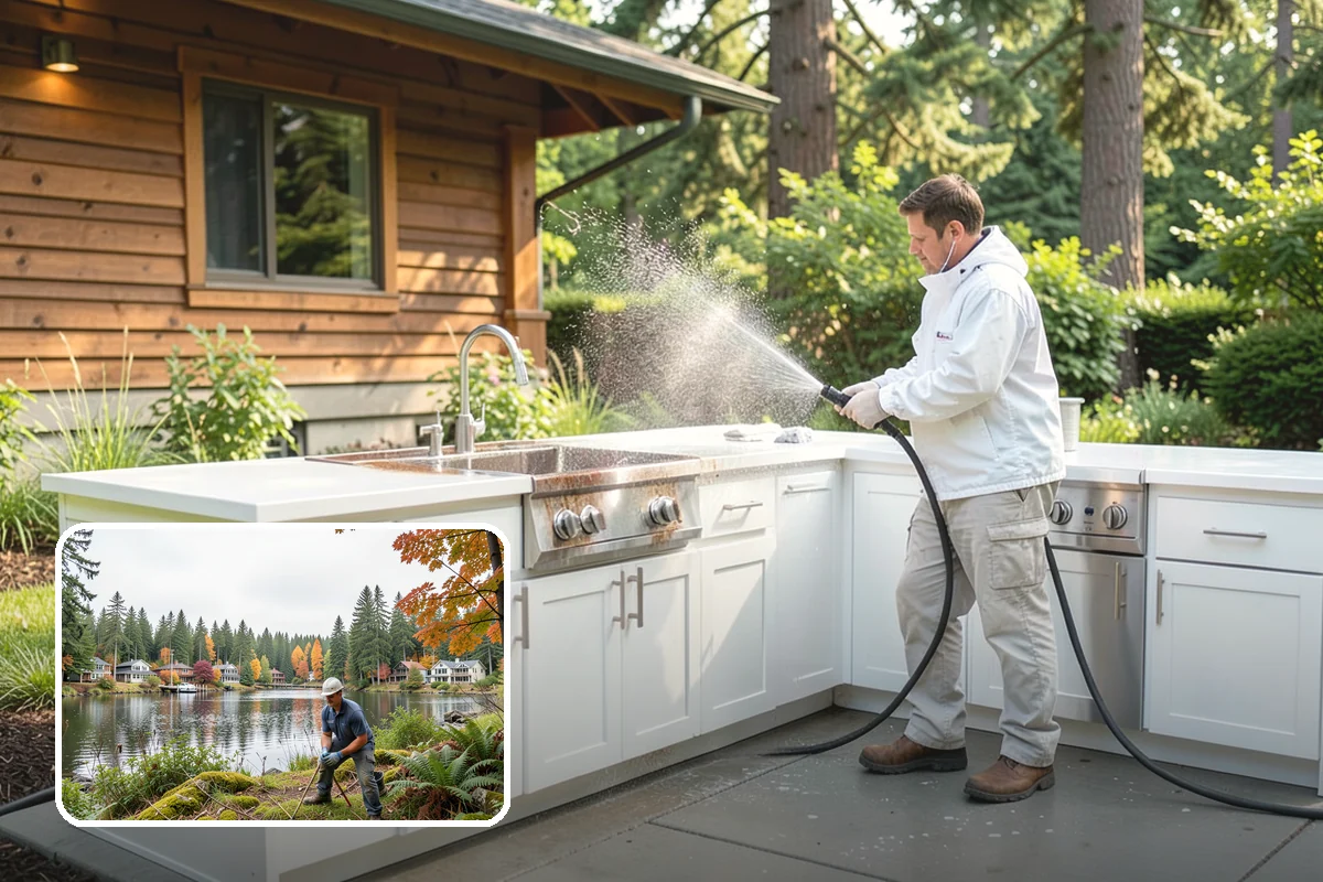 Bank Exterior Cleaning in La Conner, Skagit County, WA - Maintains a clean, trustworthy image at every customer touch point