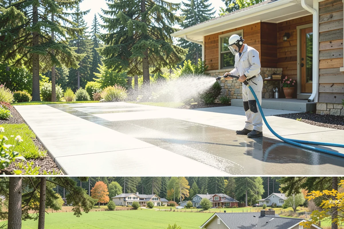 Bank Exterior Cleaning in Lyman, Skagit County, WA - Quarterly cleaning keeps a bank exterior consistently sharp, with added attention in spring when pollen and algae peak.
