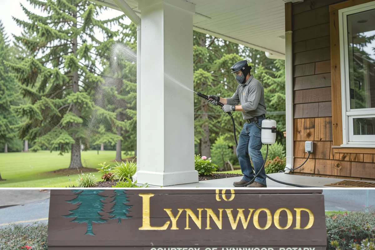 Bank Exterior Cleaning in Lynnwood, Snohomish County, WA - Quarterly cleaning keeps a bank exterior consistently sharp, with added attention in spring when pollen and algae peak.