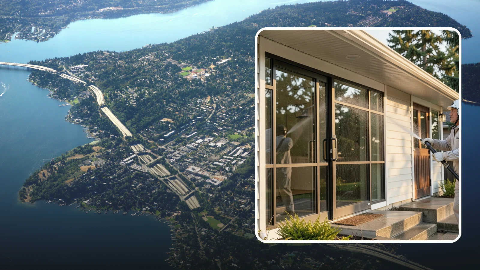 Bank Exterior Cleaning in Mercer Island, King County, WA - Polished exterior cleaning for banks and credit unions that keeps facades, entrances, ATM areas, and drive-up lanes looking...