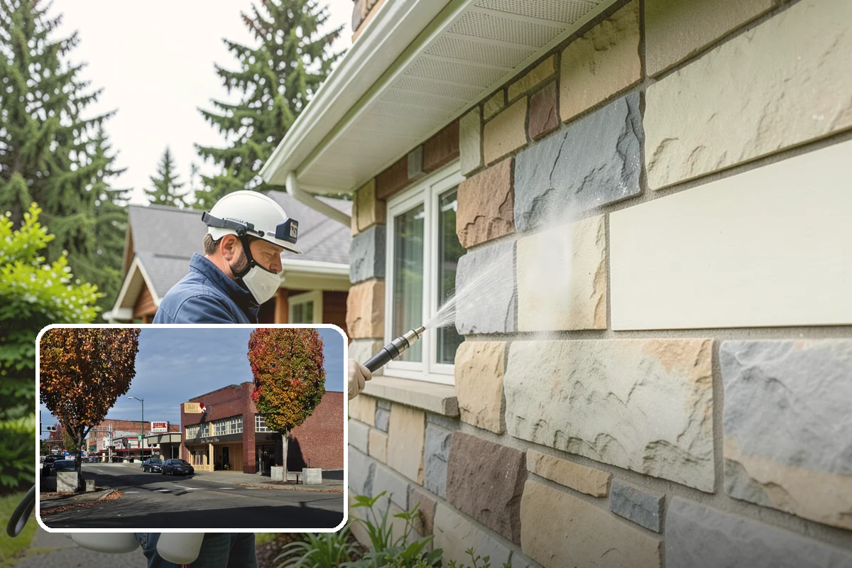 Bank Exterior Cleaning in Puyallup, Pierce County, WA - Maintains a clean, trustworthy image at every customer touch point