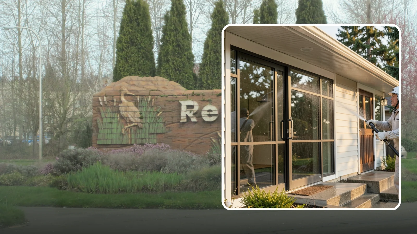 Bank Exterior Cleaning in Renton, King County, WA - Polished exterior cleaning for banks and credit unions that keeps facades, entrances, ATM areas, and drive-up lanes looking...