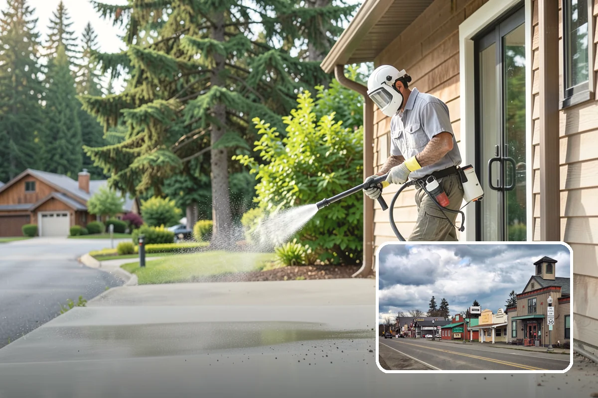 Bank Exterior Cleaning in Roy, Pierce County, WA - Maintains a clean, trustworthy image at every customer touch point