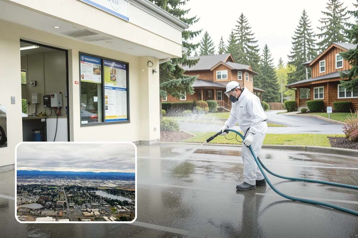 Bank Exterior Cleaning in SeaTac, King County, WA - Maintains a clean, trustworthy image at every customer touch point