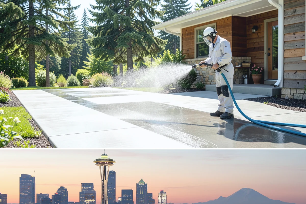 Bank Exterior Cleaning in Seattle, King County, WA - Quarterly cleaning keeps a bank exterior consistently sharp, with added attention in spring when pollen and algae peak.