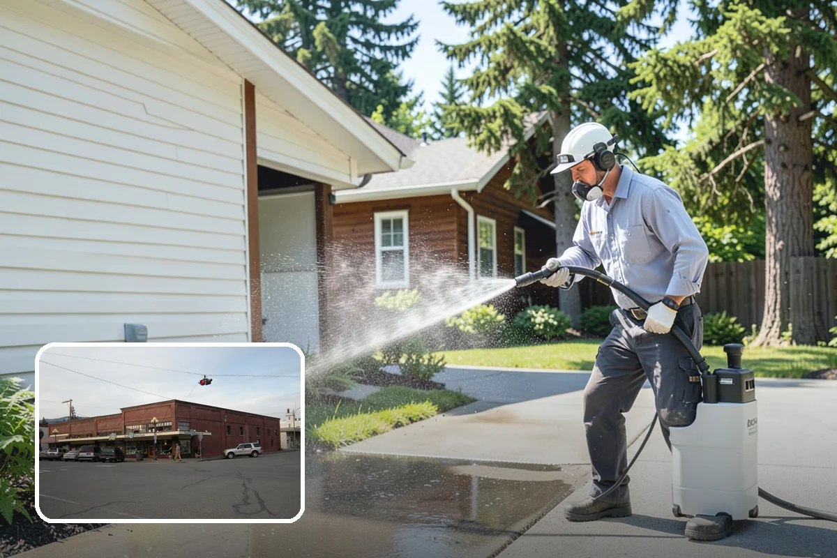 Bank Exterior Cleaning in Sedro-Woolley, Skagit County, WA - Maintains a clean, trustworthy image at every customer touch point