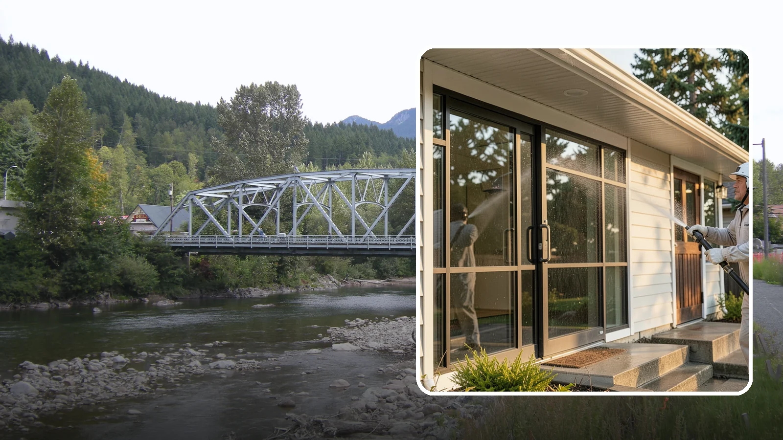 Bank Exterior Cleaning in Skykomish, King County, WA - Polished exterior cleaning for banks and credit unions that keeps facades, entrances, ATM areas, and drive-up lanes looking...
