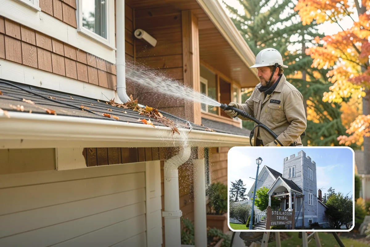Bank Exterior Cleaning in Steilacoom, Pierce County, WA - Maintains a clean, trustworthy image at every customer touch point