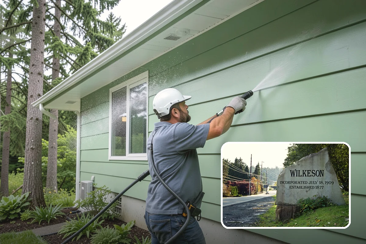 Bank Exterior Cleaning in Wilkeson, Pierce County, WA - Maintains a clean, trustworthy image at every customer touch point
