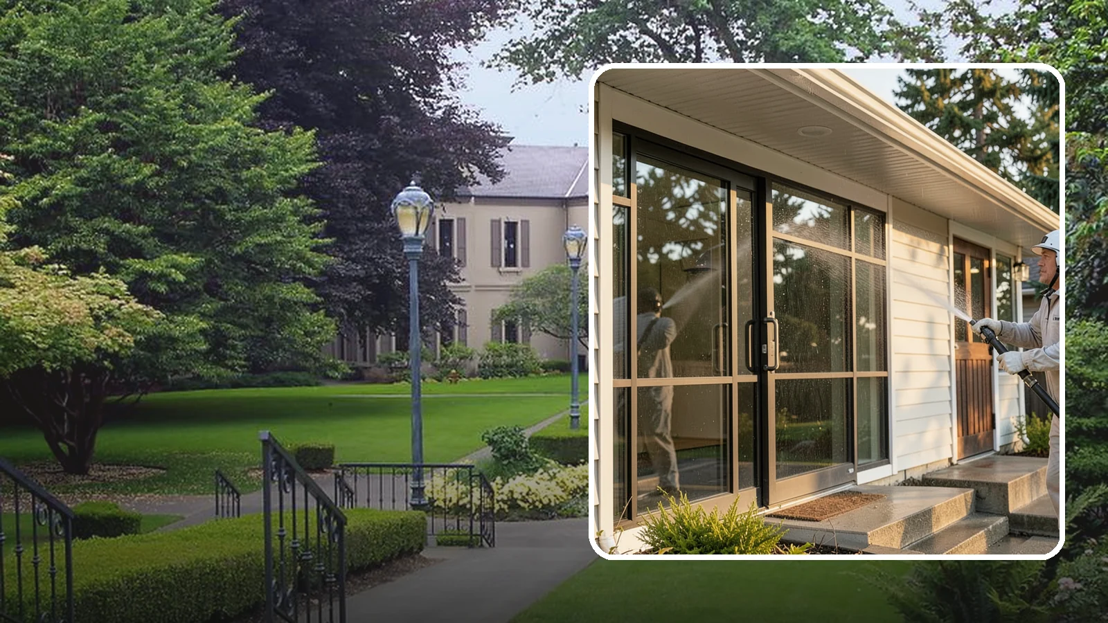 Bank Exterior Cleaning in Woodinville, King County, WA - Polished exterior cleaning for banks and credit unions that keeps facades, entrances, ATM areas, and drive-up lanes looking...