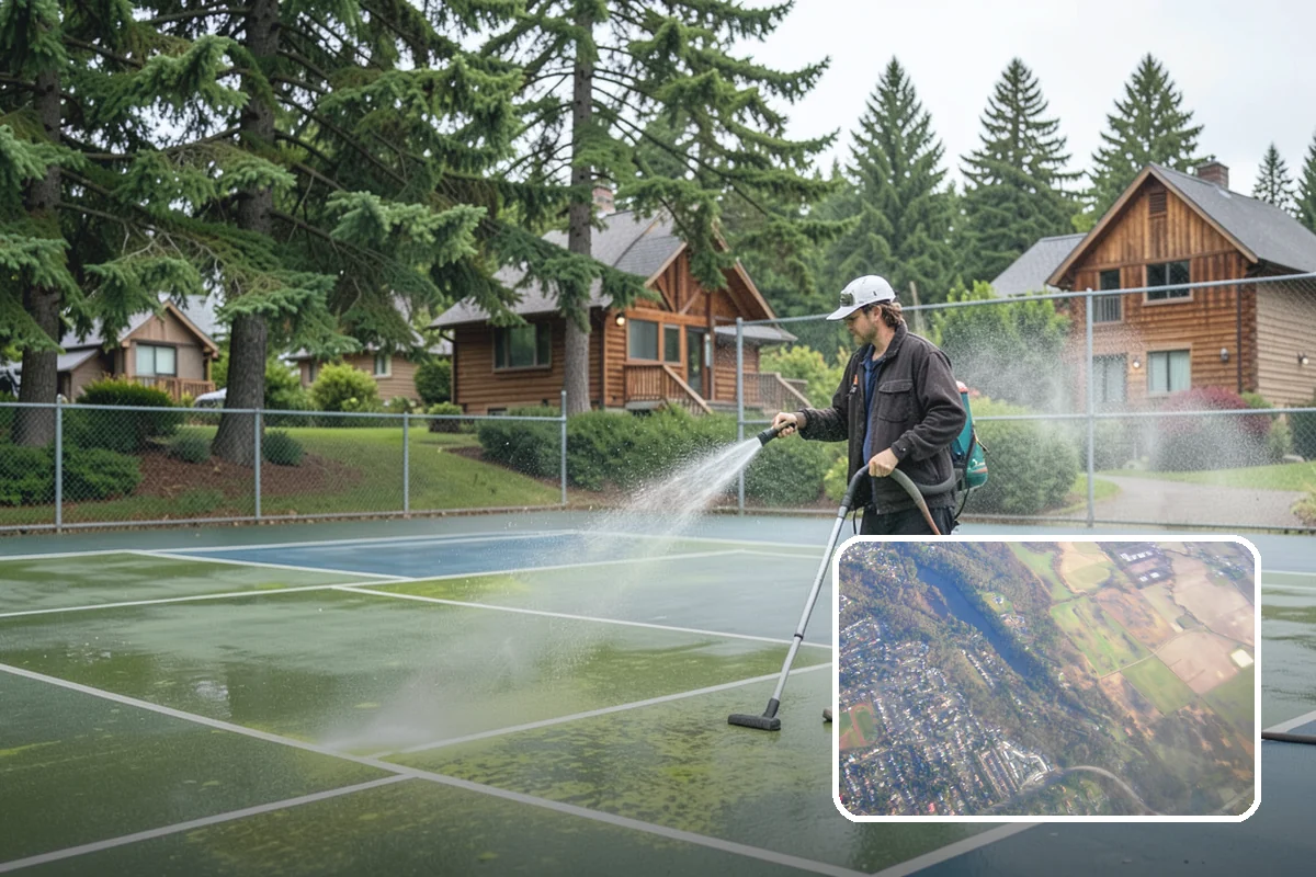 Bar & Restaurant Patio Cleaning in Algona, King County, WA - Breaks down grease and sugar ground into patio surfaces