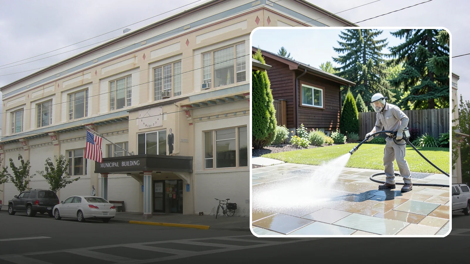Bar & Restaurant Patio Cleaning in Anacortes, Skagit County, WA - Deep patio cleaning for bars and restaurants that removes grease, food spills, gum, and algae from the outdoor dining areas...