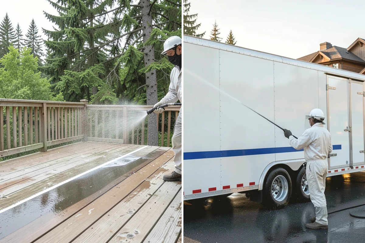 Bar & Restaurant Patio Cleaning in Anacortes, Skagit County, WA - Pre-treat greasy zones and around table and bar areas