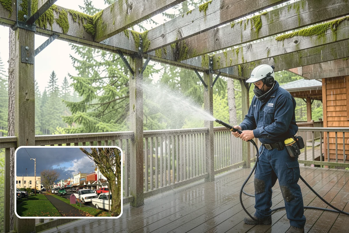Bar & Restaurant Patio Cleaning in Arlington, Snohomish County, WA - Breaks down grease and sugar ground into patio surfaces