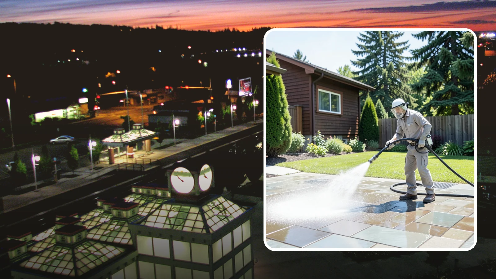 Bar & Restaurant Patio Cleaning in Auburn, King County, WA - Deep patio cleaning for bars and restaurants that removes grease, food spills, gum, and algae from the outdoor dining areas...
