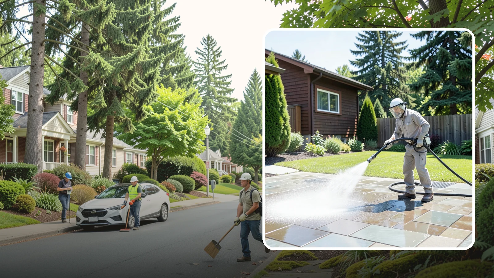 Bar & Restaurant Patio Cleaning in Beaux Arts Village, King County, WA - Deep patio cleaning for bars and restaurants that removes grease, food spills, gum, and algae from the outdoor dining areas...