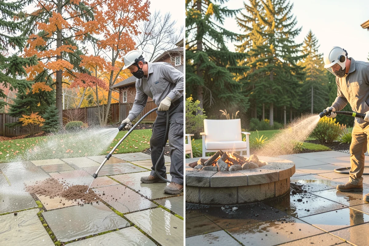 Bar & Restaurant Patio Cleaning in Bellevue, King County, WA - Pre-treat greasy zones and around table and bar areas