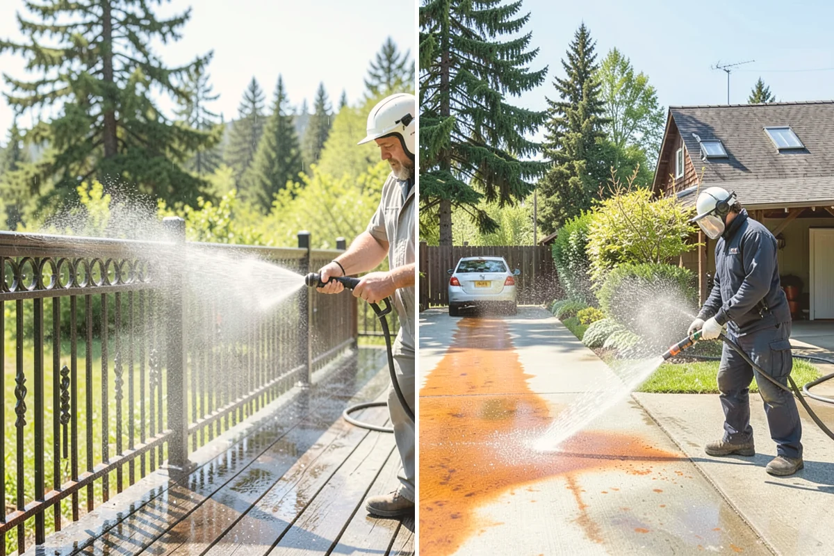 Bar & Restaurant Patio Cleaning in Bothell, King County, WA - Pre-treat greasy zones and around table and bar areas