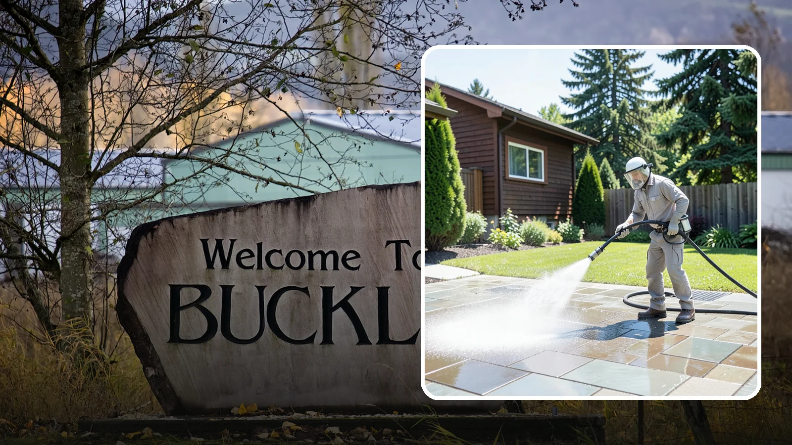 Bar & Restaurant Patio Cleaning in Buckley, Pierce County, WA - Deep patio cleaning for bars and restaurants that removes grease, food spills, gum, and algae from the outdoor dining areas...