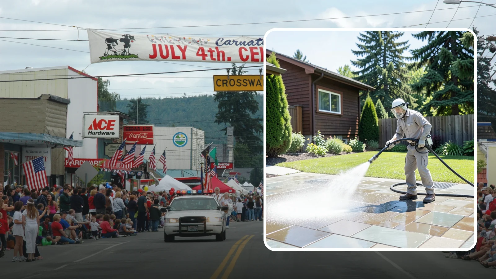 Bar & Restaurant Patio Cleaning in Carnation, King County, WA - Deep patio cleaning for bars and restaurants that removes grease, food spills, gum, and algae from the outdoor dining areas...