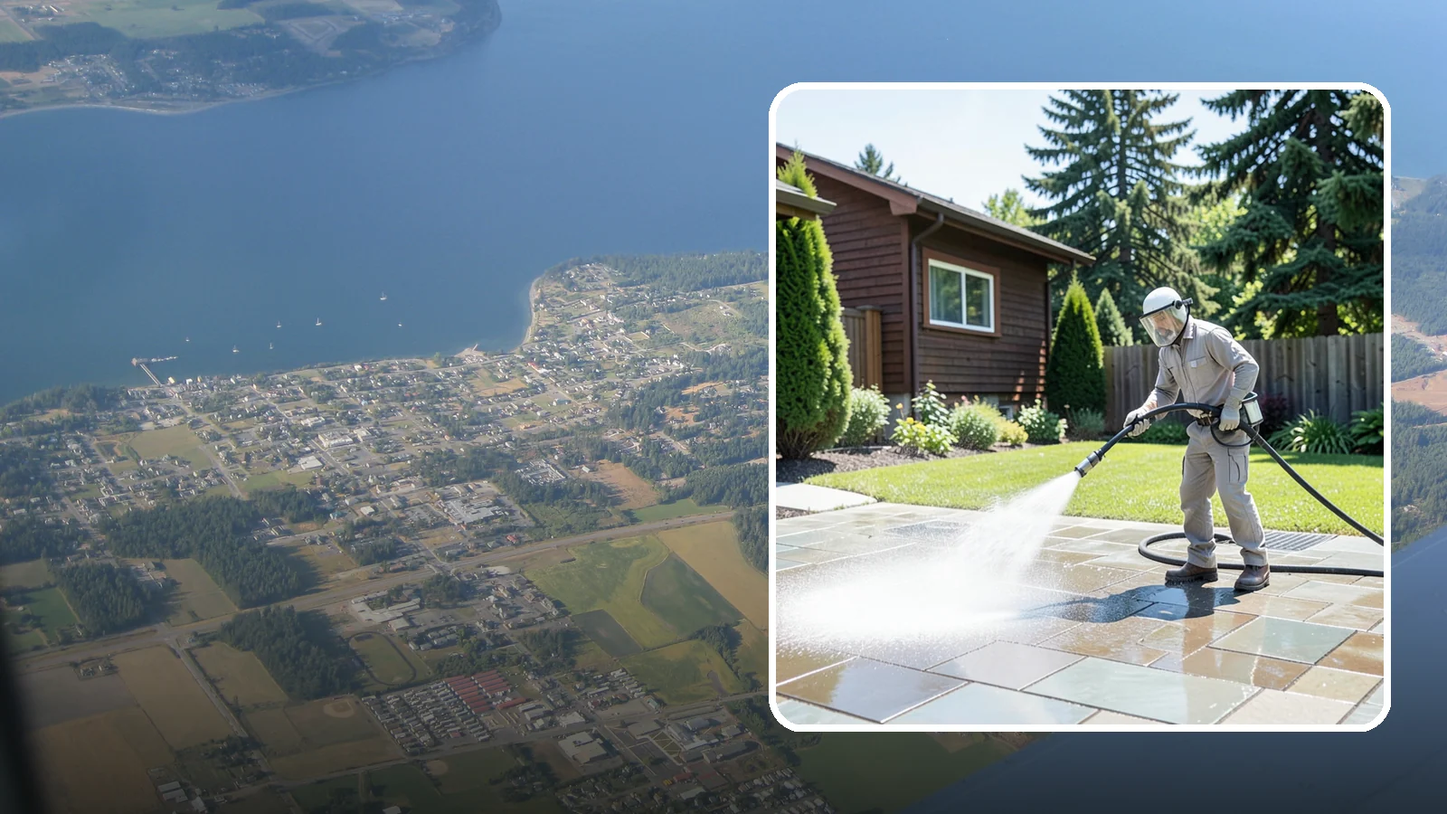 Bar & Restaurant Patio Cleaning in Coupeville, Island County, WA - Deep patio cleaning for bars and restaurants that removes grease, food spills, gum, and algae from the outdoor dining areas...