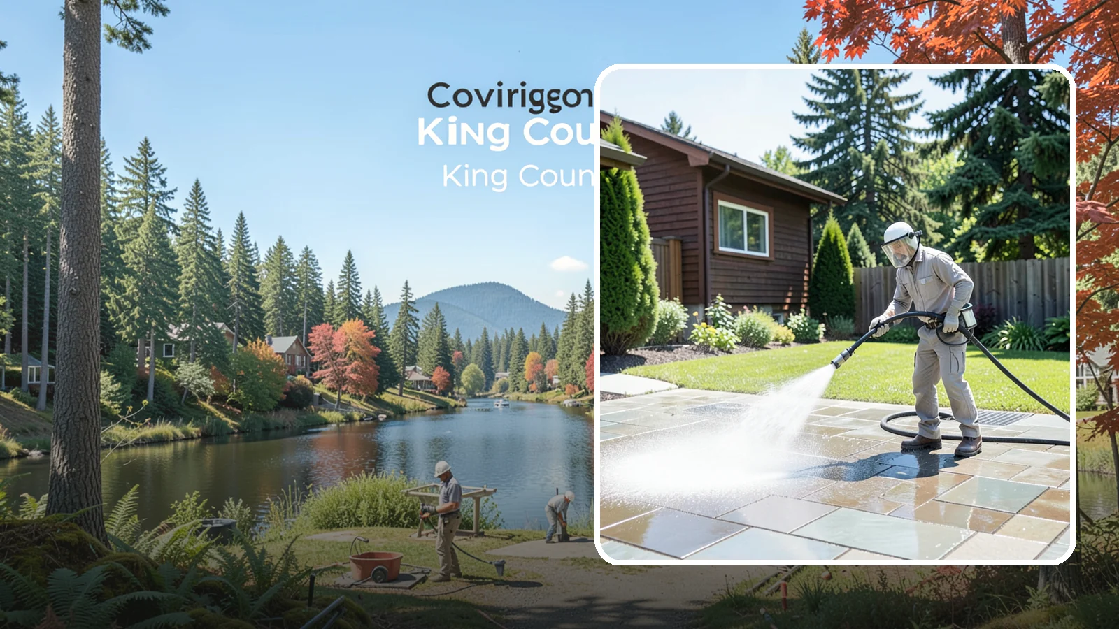 Bar & Restaurant Patio Cleaning in Covington, King County, WA - Deep patio cleaning for bars and restaurants that removes grease, food spills, gum, and algae from the outdoor dining areas...