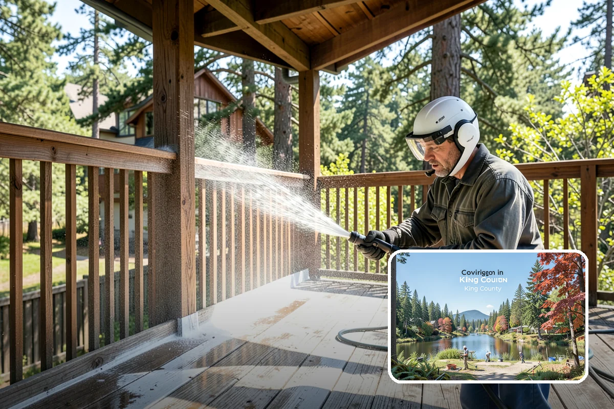 Bar & Restaurant Patio Cleaning in Covington, King County, WA - Breaks down grease and sugar ground into patio surfaces