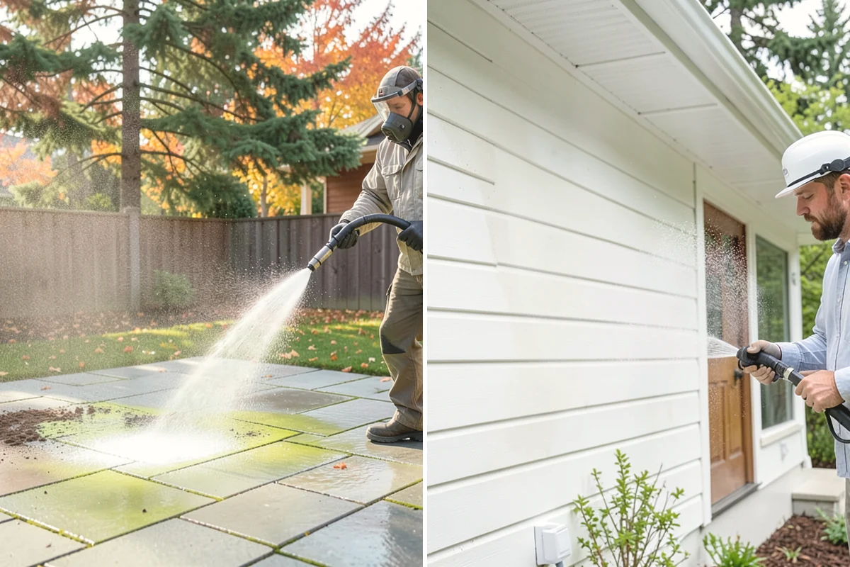 Bar & Restaurant Patio Cleaning in Covington, King County, WA - Pre-treat greasy zones and around table and bar areas