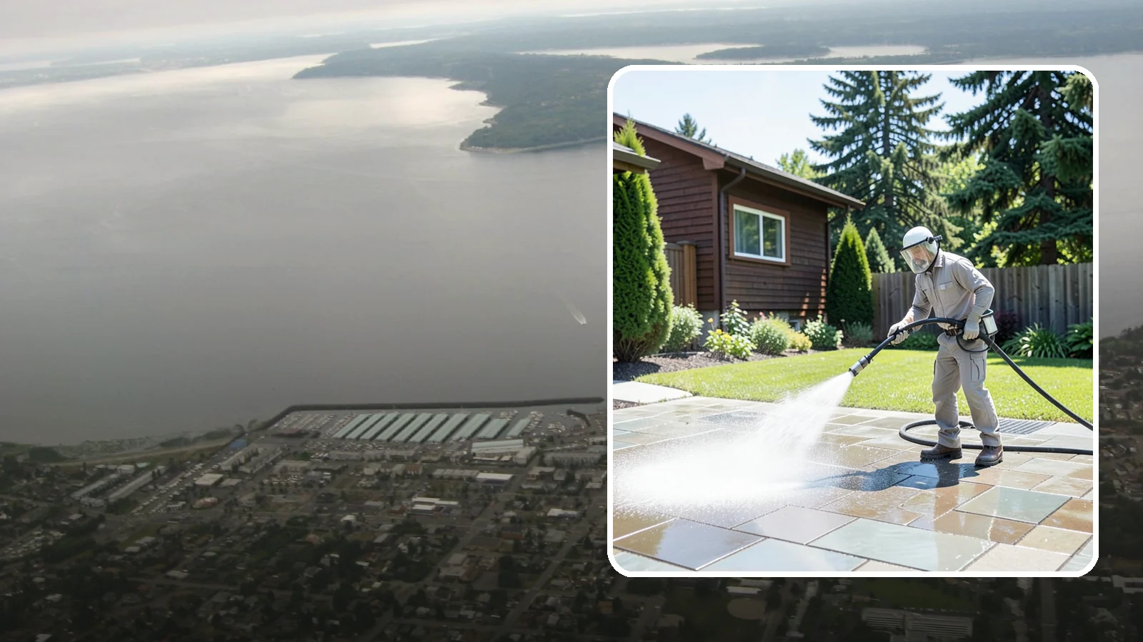 Bar & Restaurant Patio Cleaning in Des Moines, King County, WA - Deep patio cleaning for bars and restaurants that removes grease, food spills, gum, and algae from the outdoor dining areas...